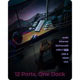 ICY BOX IB-DK4062-CPD 12-in-1 dockingstation Aluminium