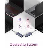 ICY BOX IB-DK4062-CPD 12-in-1 dockingstation Aluminium