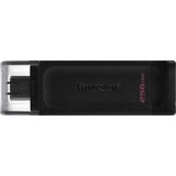 Kingston DataTraveler 70 256 GB usb-stick Zwart, DT70/256GB, USB-C 3.2 Gen 1