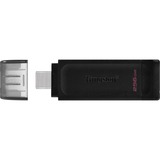 Kingston DataTraveler 70 256 GB usb-stick Zwart, DT70/256GB, USB-C 3.2 Gen 1