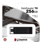 Kingston DataTraveler 70 256 GB usb-stick Zwart, DT70/256GB, USB-C 3.2 Gen 1