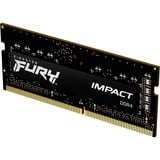 Kingston FURY 32 GB DDR4-3200 (1x 32 GB) laptopgeheugen Zwart, KF432S20IB/32, Impact, XMP