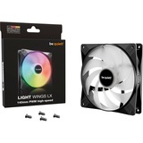 be quiet! Light Wings LX PWM high-speed RGB case fan Zwart, 140 x 140 x 25 mm