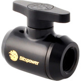 Bitspower mini valve met hendel ventiel Zwart