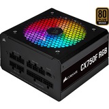 Corsair CX750F RGB, 750 Watt voeding Zwart, 4x PCIe, Full Kabel-Management