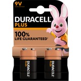 Duracell Plus Alkaline 9V batterij 2 stuks