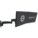 Ergotron 200 Series Dual Monitor Arm monitorarm Zwart