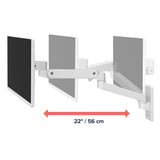 Ergotron LX Pro Muur Monitorarm Wit