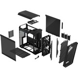 Fractal Design Torrent Compact Black TG Dark midi tower behuizing Zwart | 2x USB-A | 1x USB-C | Tempered Glass