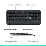 Logitech MK540 Advanced draadloze desktopset Donkergrijs, EU lay-out (QWERTY), 1000 dpi