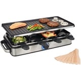 Princess 162645 Raclette 8 Grill Deluxe gourmetstel Roestvrij staal