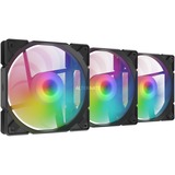 SilentiumPC Stella HP ARGB 120 Kit case fan Zwart/wit, 3-pins aansluiting, 3 stuks