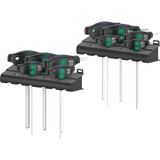 Wera 454/10 HF Set Imperial 1 Stiftsleutelset T-greep Hex-Plus Zwart/groen, met vasthoudfunctie, duims, 10-delig