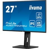 iiyama ProLite XUB2792UHSU-B6 27" 4K Ultra HD monitor Zwart (mat), 1x DisplayPort, 1x HDMI, 1x USB-C, 3x USB-A