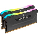 Corsair 64 GB DDR4-4000 Kit werkgeheugen Zwart, CMH64GX4M2Z4000C18, Vengeance RGB PRO