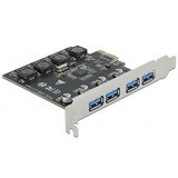 DeLOCK PCIe x1 naar 4x externe USB-A 3.2 Gen 1 usb-controller 
