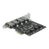DeLOCK PCIe x1 naar 4x externe USB-A 3.2 Gen 1 usb-controller 
