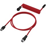 HyperX Coiled Cable, USB-C spiraalkabel Rood/zwart, 1,2 m