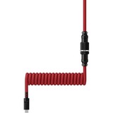 HyperX Coiled Cable, USB-C spiraalkabel Rood/zwart, 1,2 m