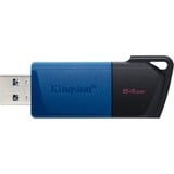 Kingston DataTraveler Exodia M 64 GB usb-stick Blauw/zwart, 2 stuks, USB-A 3.2 Gen 1