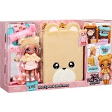 MGA Entertainment Na! Na! Na! Surprise 3-in-1 Backpack Bedroom Series 2 Playset - Sarah Snuggles (Teddy Bear) Pop