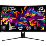 MSI MAG 321CUP QD-OLED 31.5" 4K UHD Curved gaming monitor Zwart, HDMI, DisplayPort, USB-C, 165 Hz