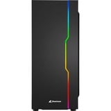 Sharkoon RGB Slider midi tower behuizing Zwart | 3x USB-A | RGB | Tempered Glass