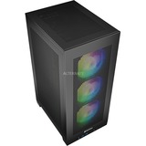 Sharkoon Rebel C20 ITX RGB mini tower behuizing Zwart | 2x USB-A | 1x USB-C | RGB