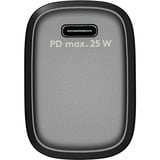 goobay 25W USB-C PD GaN snellader Zwart, 1x USB-C