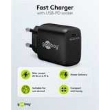 goobay 25W USB-C PD GaN snellader Zwart, 1x USB-C