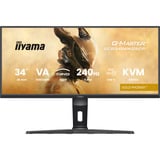 iiyama G-Master Gold Phoenix GCB3486WQSCP-B1 34" Curved UltraWide gaming monitor Zwart, 240 Hz, HDMI, DisplayPort, Audio, LAN, USB-C, AMD Free-Sync