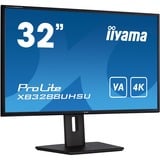 iiyama ProLite XB3288UHSU-B5 31.5" 4K UHD monitor Zwart, 4K, HDMI, DisplayPort, Audio