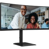 AOC CU34E4CV 34" Curved UltraWide monitor Zwart, 1x DisplayPort, 2x HDMI, 1x USB-C, 4x USB-A, 1x RJ-45, 120 Hz