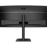 AOC CU34E4CV 34" Curved UltraWide monitor Zwart, 1x DisplayPort, 2x HDMI, 1x USB-C, 4x USB-A, 1x RJ-45, 120 Hz