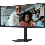 AOC CU34E4CV 34" Curved UltraWide monitor Zwart, 1x DisplayPort, 2x HDMI, 1x USB-C, 4x USB-A, 1x RJ-45, 120 Hz