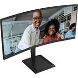 AOC CU34E4CV 34" Curved UltraWide monitor Zwart, 1x DisplayPort, 2x HDMI, 1x USB-C, 4x USB-A, 1x RJ-45, 120 Hz