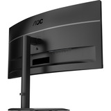 AOC CU34E4CV 34" Curved UltraWide monitor Zwart, 1x DisplayPort, 2x HDMI, 1x USB-C, 4x USB-A, 1x RJ-45, 120 Hz
