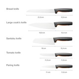 Fiskars Functional Form Grote starterset 5-delig bestek Zwart/roestvrij staal, Japans roestvrij staal | handvat met SoftGrip