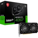 MSI GeForce RTX 4060 Ti VENTUS 2X BLACK 8G OC grafische kaart 1x HDMI, 3x DisplayPort, DLSS 3