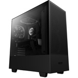 NZXT H510 Flow Window Black tower-behuizing Zwart, USB-A 3.2 (5 Gbit/s), USB-C 3.2 (5 Gbit/s), Audio, Window-kit