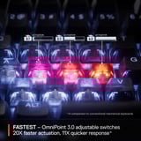 SteelSeries Apex Pro Mini Wireless, gaming toetsenbord Wit, US lay-out, SteelSeries OmniPoint 2.0, 60%, RGB leds, Double Shot PBT Keycaps