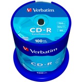 Verbatim CD-R Extra protection 700 MB blanco cd's 100 stuks, Cake box