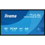iiyama ProLite T5529AS-B1AG 54.6" 4K Ultra HD Public Display Zwart, Touch, HDMI, USB-C, Audio, LAN, WiFi 5, Android 14