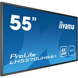 iiyama Prolite LH5570UHB-B1 55" 4K Ultra HD Public Display Zwart, 4K UHD, HDMI, USB, Android