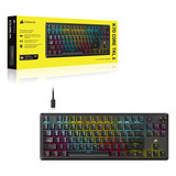 Corsair K70 CORE TKL RGB mechanisch gaming toetsenbord Zwart, US lay-out (QWERTY), Corsair MLX Red v2, 80% (TKL), Hot-swappable, ABS Double shot