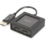 Digitus DisplayPort > 2x DisplayPort Splitter splitter & switches Zwart, 0,1 meter, 4K