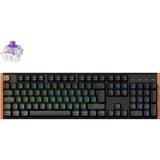 Keychron K10 HE-F1 RGB mechanisch toetsenbord Zwart, BE lay-out (AZERTY), Gateron Double-Rail Magnetic Nebula, 100%, Hot-swappable, Bluetooth, 2.4GHz