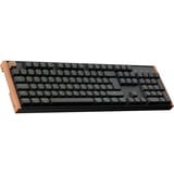 Keychron K10 HE-F1, toetsenbord Zwart/bruin, BE Lay-out, Gateron Double-Rail Magnetic Nebula, RGB leds, Hot-swappable, Bluetooth, 2.4GHz