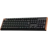 Keychron K10 HE-F1, toetsenbord Zwart/bruin, BE Lay-out, Gateron Double-Rail Magnetic Nebula, RGB leds, Hot-swappable, Bluetooth, 2.4GHz