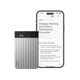 Plaud Note Pro dicteerapparaat Zilver, 64 GB, Bluetooth (BLE 5.4), Dual-band Wi-Fi (2.4GHz & 5GHz)